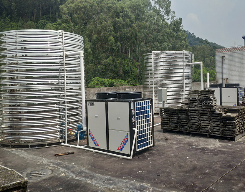 空氣能熱泵廠家_某工廠熱水工程